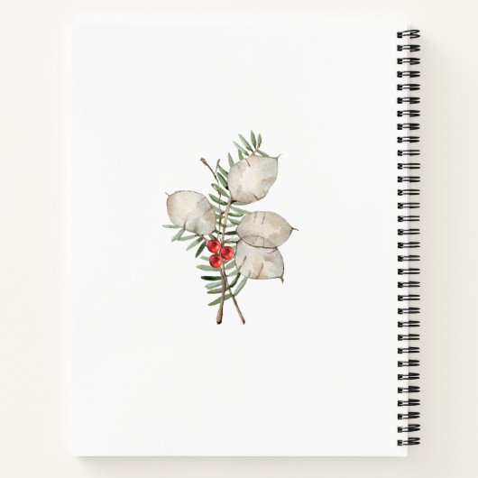 Kerstdennen en bessen Vakantie Recept Notitieboek (Achterkant)