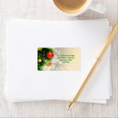 Kerstdennen en blaasjes etiket (Insitu)