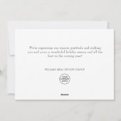 Kerstdennen Gouden Ballen Zakelijke Groet Feestdagenkaart (Achterkant)