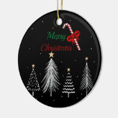 Kerstdennen Keramisch Ornament (Links)