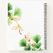 Kerstdennen met gouden bladeren Receptenboek Notitieboek (Achterkant)