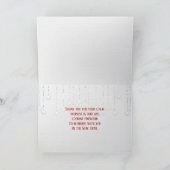 Kerstdennen met rode lint kaart (Binnen)