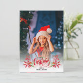 Kerstdennen Minimaal Aangepaste Foto Kaart (Staand voorkant)