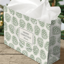 Kerstdennenappel Aangepaste Naam Vintage Saliegroe