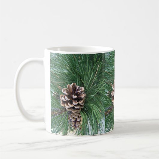 Kerstdennenappel Koffiemok (Links)