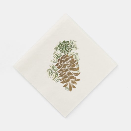 Kerstdennenappel Papieren Servetten (Hoek)