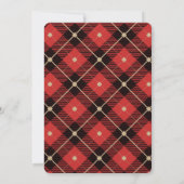 Kerstdennenappels, bessen, Ornamenten en plaid Kaart (Achterkant)