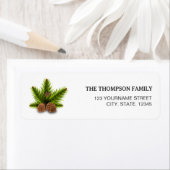 Kerstdennenappels | Elegant retouradres Etiket (Insitu)
