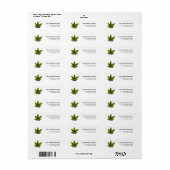 Kerstdennenappels | Elegant retouradres Etiket (Full Sheet)