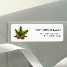 Kerstdennenappels | Elegant retouradres