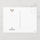 Kerstdennenbomen met Rudolph genoemd Waterverf Feestdagenkaart (Achterkant)