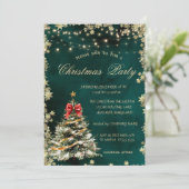 Kerstdennenboom, sterren Green Christmas Company Kaart (Staand voorkant)