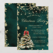 Kerstdennenboom, sterren Green Christmas Company Kaart (Voorkant / Achterkant)