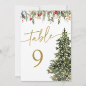 Kerstdennenboom verlichting Trouwtafel nummers (Voorkant)
