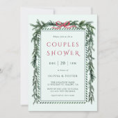 Kerstdennenkrans Koppel Shower Mintgroen Kaart (Voorkant)