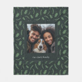 Kerstdennenpatroon Fotogalerij op maat Fleece Deken (Voorkant)
