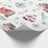 kerstdesserts en -drinken cadeaupapier (Hoek)