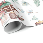 kerstdesserts en -drinken cadeaupapier (Rol Hoek)