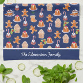 Kerstdesserts gepersonaliseerd theedoek (Gevouwen)