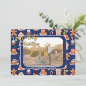 Kerstdesserts ingelijst Foto Kerstmis Feestdagenkaart (Staand voorkant)