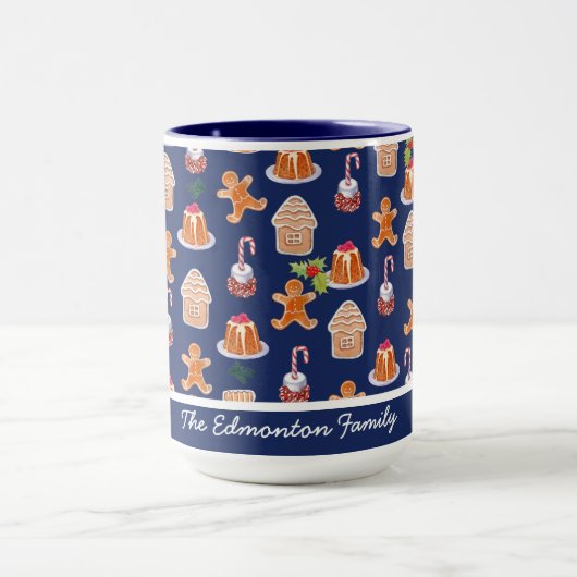 Kerstdesserts Mok gepersonaliseerd (Midden)