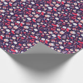 Kerstdesserts, sterrenpatroon. cadeaupapier (Hoek)