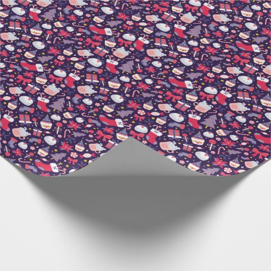 Kerstdesserts,  sterrenpatroon. cadeaupapier (Hoek)