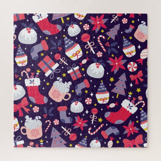 Kerstdesserts,  sterrenpatroon. legpuzzel (Verticaal)