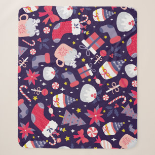 Kerstdesserts, sterrenpatroon. sherpa deken