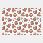 kerstdesserts voorraad verpakkingspapierset inpakpapier vel (Voorkant)