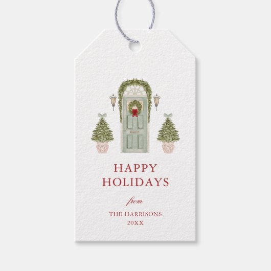 kerstdeur cadeaulabel (Voorkant)