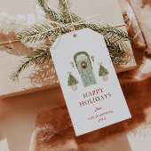 kerstdeur cadeaulabel