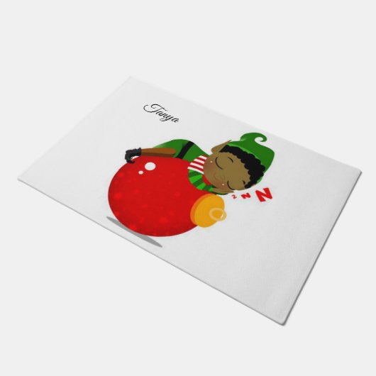 Kerstdeur Mat, Afrikaanse Elf Deurmat (Schuin)