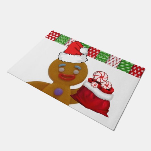 Kerstdeur Mat, ontbijtkoek Deurmat (Schuin)