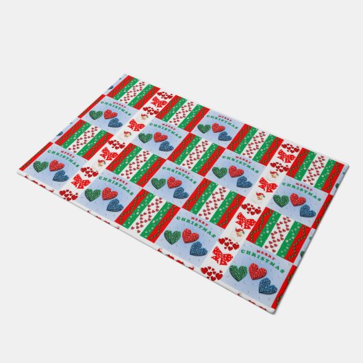 Kerstdeur Mat, prettige kerst Deurmat (Schuin)