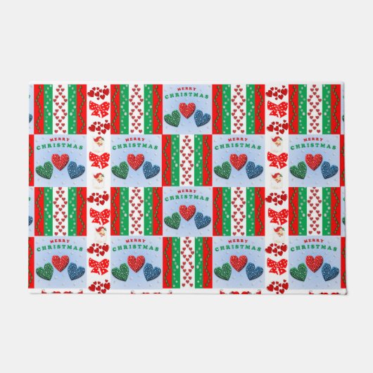 Kerstdeur Mat, prettige kerst Deurmat (Voorkant)