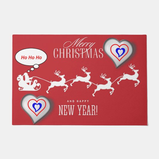 Kerstdeur Mat, prettige kerst Deurmat (Voorkant)
