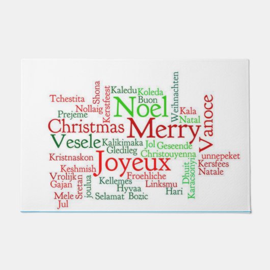Kerstdeur Mat, prettige kerst Deurmat (Voorkant)