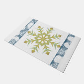 Kerstdeur Mat, Snowflake Deurmat (Schuin)
