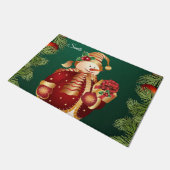 Kerstdeur Mat, Snowman Deurmat (Schuin)