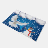 Kerstdeur Mat, Snowman Deurmat (Schuin)