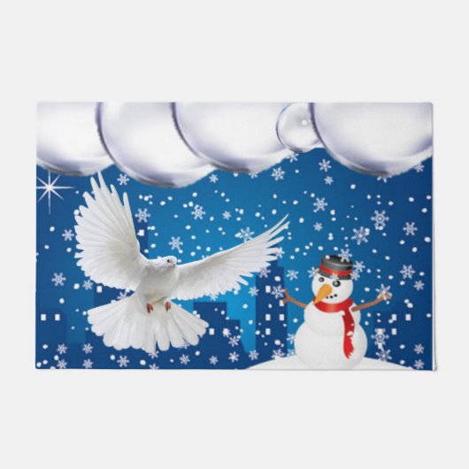 Kerstdeur Mat, Snowman Deurmat (Voorkant)