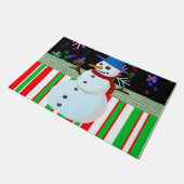 Kerstdeur Mat, Snowman Deurmat (Schuin)
