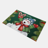 Kerstdeur Mat, Snowman Deurmat (Schuin)