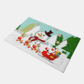 Kerstdeur Mat, Snowman Deurmat (Schuin)
