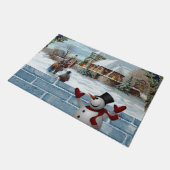 Kerstdeur Mat, Snowman Deurmat (Schuin)