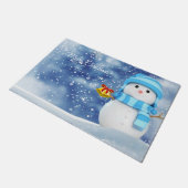 Kerstdeur Mat, Snowman Deurmat (Schuin)