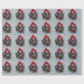 kerstdeur met schuurdeur cadeaupapier (Vlak)