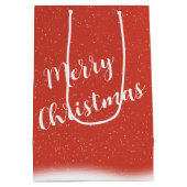 Kerstdeur met sneeuwvlokken medium cadeauzakje (Achterkant)