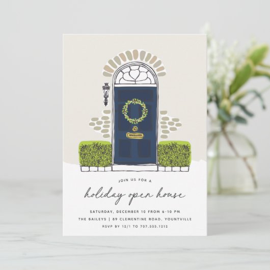 Kerstdeur voor de marine | Holiday Open House Kaart (Staand voorkant)